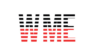 WME three initial letter iconic line negative space minimal logo design vector template. monogram, abstract, wordmark, business, typography, minimalist, brand, company, flat, modern, unique, simple