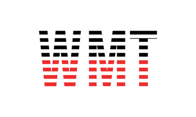 WMT three initial letter iconic line negative space minimal logo design vector template. monogram, abstract, wordmark, business, typography, minimalist, brand, company, flat, modern, unique, simple