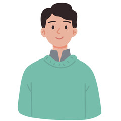 Cute smiling smile man vector illustration