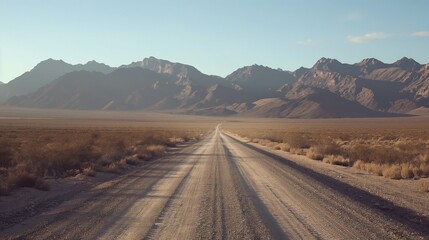 Fototapeta na wymiar Road in the desert. Conceptual for freedom, enjoying the journey. Empty road. Freeway,