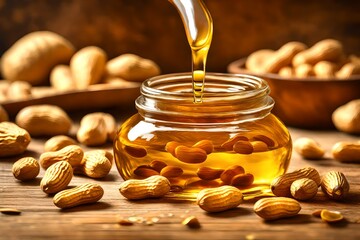 jar of honey and nuts