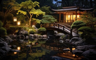 Japanese Garden Moonlight Bliss