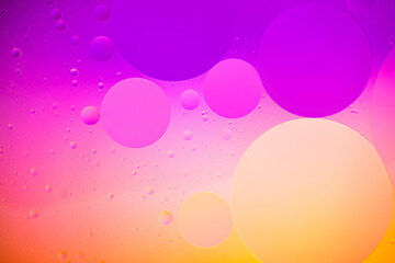 Oil Drops On A Purple Background