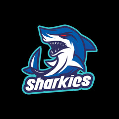 Shark Gaming E Sport Logo Vector Illustration