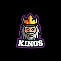 King logo mascot illustration