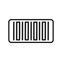 barcode icon with white background vector stock illustration