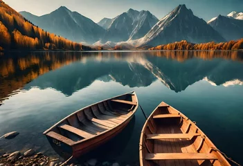 Foto op Canvas canoe on lake © azka