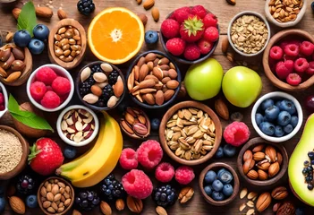 Keuken spatwand met foto mix of fruit and nuts © azka