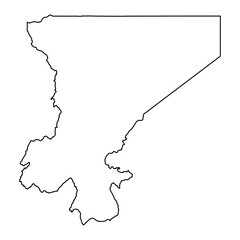 Kagera Region map, administrative division of Tanzania. Vector illustration.