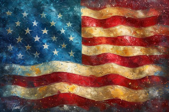 Red, White, and Blue A Colorful Celebration of Independence Generative AI