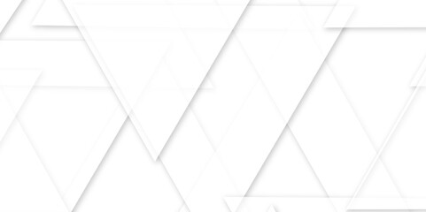 White paper triangles as energy mess abstract pattern in bright light with soft light shadows, corners, top view. Airy tender softness modern background .