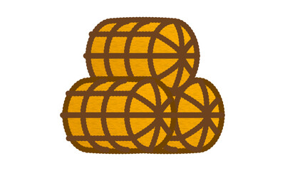 米俵のアイコン。米は日本の主食です。年貢は米俵で納める税金です。