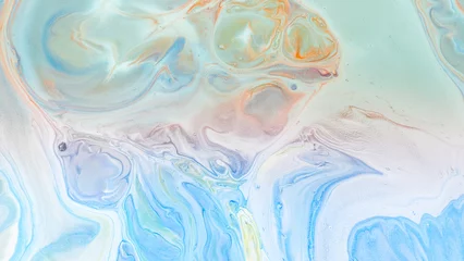 Papier Peint photo Lavable Cristaux Acrylic Pour Color Liquid marble abstract surfaces Design.