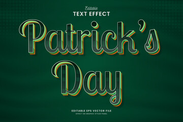 decorative editable st patricks day text effect vector design