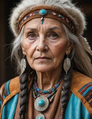 Sedona Silhouettes: Native American Portrait in Leather Grace
