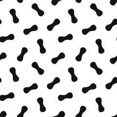 Seamless pattern with black geometric shapes