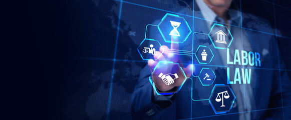 Business, Technology, Internet and network concept. Labor Law Lawyer Legal.