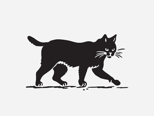 Cat silhouette vector