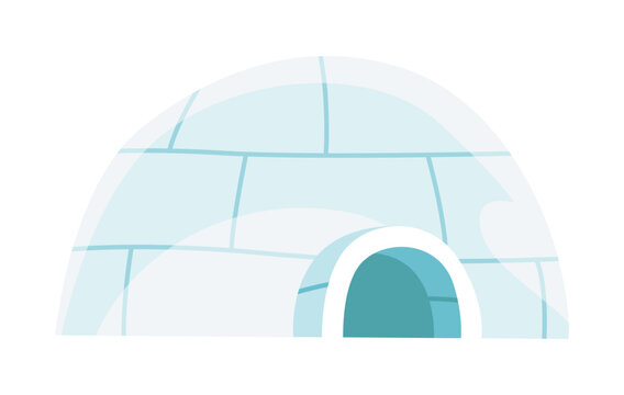 Iced igloo icon. Clipart image isolated on white background