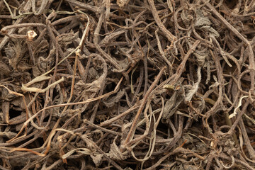 Close-up of Organic Dry Bhringraj (Eclipta prostrata) leaves, Full-Frame wallpaper. Top View