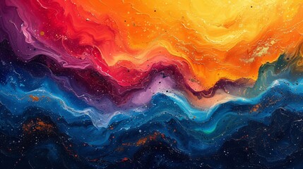 Colorful Waves of Creativity A Vibrant Tribute to the Monthly Art Movement Generative AI