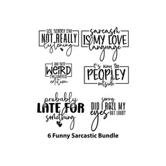 6 Funny Sarcastic Bundle