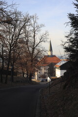 Fototapeta na wymiar Rathaus und Kirche in Waldkirchen