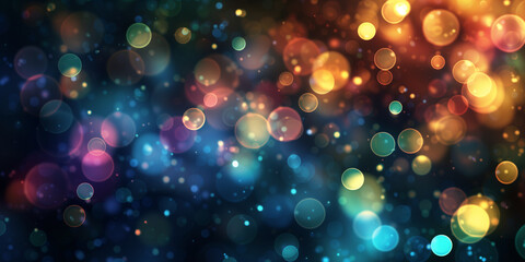 background with colorful bokeh of different sizes