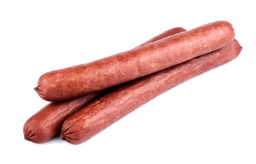 Sausage  isolated on the white background.