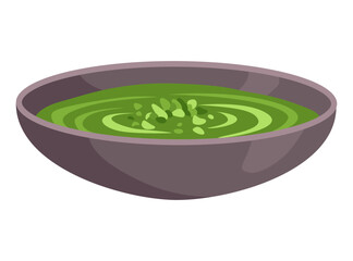 Taco ingredient sauce in bowl. Traditional mexican fast-food. Mexico food design element for menu, advertising. Vector cartoon illustration