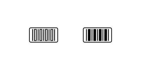 barcode icon with white background vector stock illustration