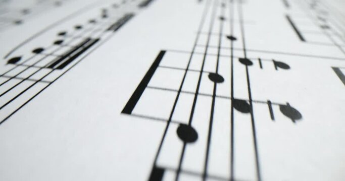 Musical conceptual background and notes on white sheet