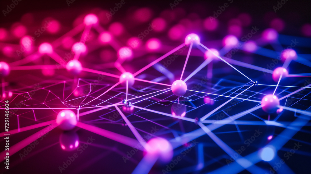 Poster abstract representation of digital connectivity and networking, illustrating modern technology and f