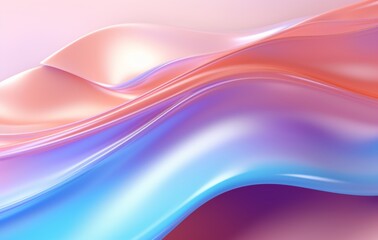 Fototapeta premium Metallic abstract wavy liquid background layout design tech innovation abstract pink holographic background