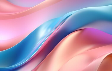 Fototapeta premium Metallic abstract wavy liquid background layout design tech innovation abstract pink holographic background