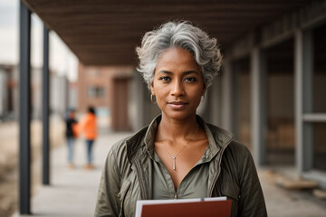 African-american teacher at school