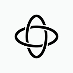 Orbit Icon. Track, Trajectory Symbol - Vector.