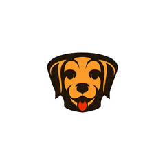 dog head logo icon vector illustration