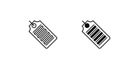 barcode label icon with white background vector stock illustration