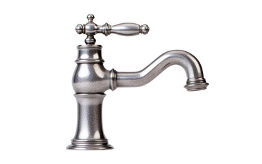 Vintage Pillar Tap on a White or Clear Surface PNG Transparent Background