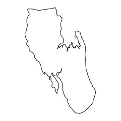 Unguja South Region map, administrative division of Tanzania. Vector illustration.