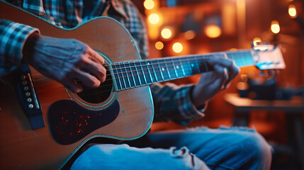 musician playing guitar