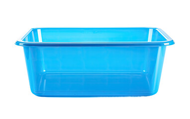 bright blue plastic container on a White or Clear Surface PNG Transparent Background