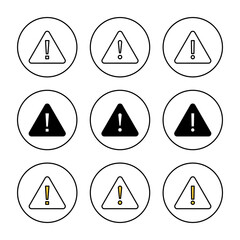 Exclamation danger sign vector. attention sign and symbol. Hazard warning