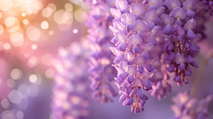 Zelfklevend Fotobehang lilac flowers on a blurred background © Anthony