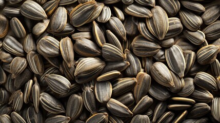 Sunflower seeds texture background. Generative AI