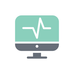 Heart pulse monitoring icon