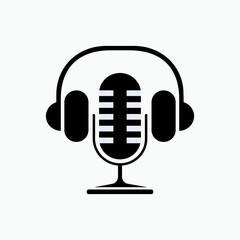 Podcast Icon. Speech, Broadcast. Talk Show Symbol.