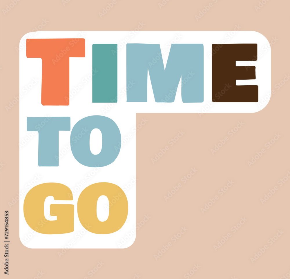 Poster sticker with text of colorful set. this 