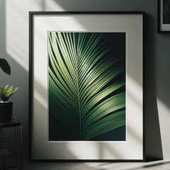 frame green palm leaves